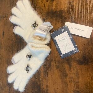 Anthropologie Gloves with Jewel Accents